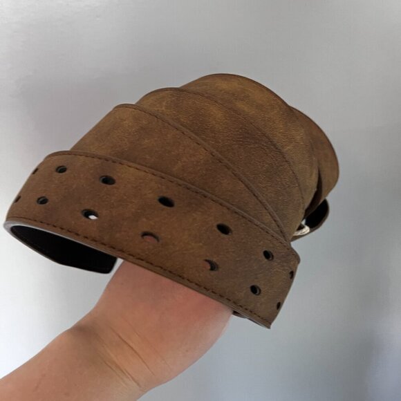 Men’s Belt Brown Genuine Leather NWT 72" Belt Touger Joy - Picture 3 of 6